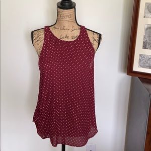 Day To Day Sleevless Polka Dot Top